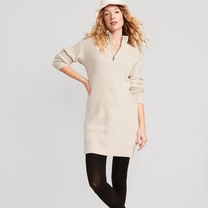 Old Navy Quarter Zip Mini Sweater Shift dress